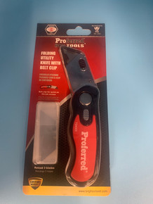 Proferred T54005 Folding Utility Knife with Belt Clip