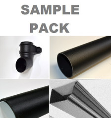 Short length of gutter and downpipe supplied as a sample