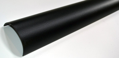Half round guttering in the cast iron style - 112mm standard size in matt black