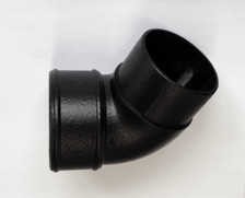 Black cast iron effect 112 degree bend for use with the 68mm round downpipe