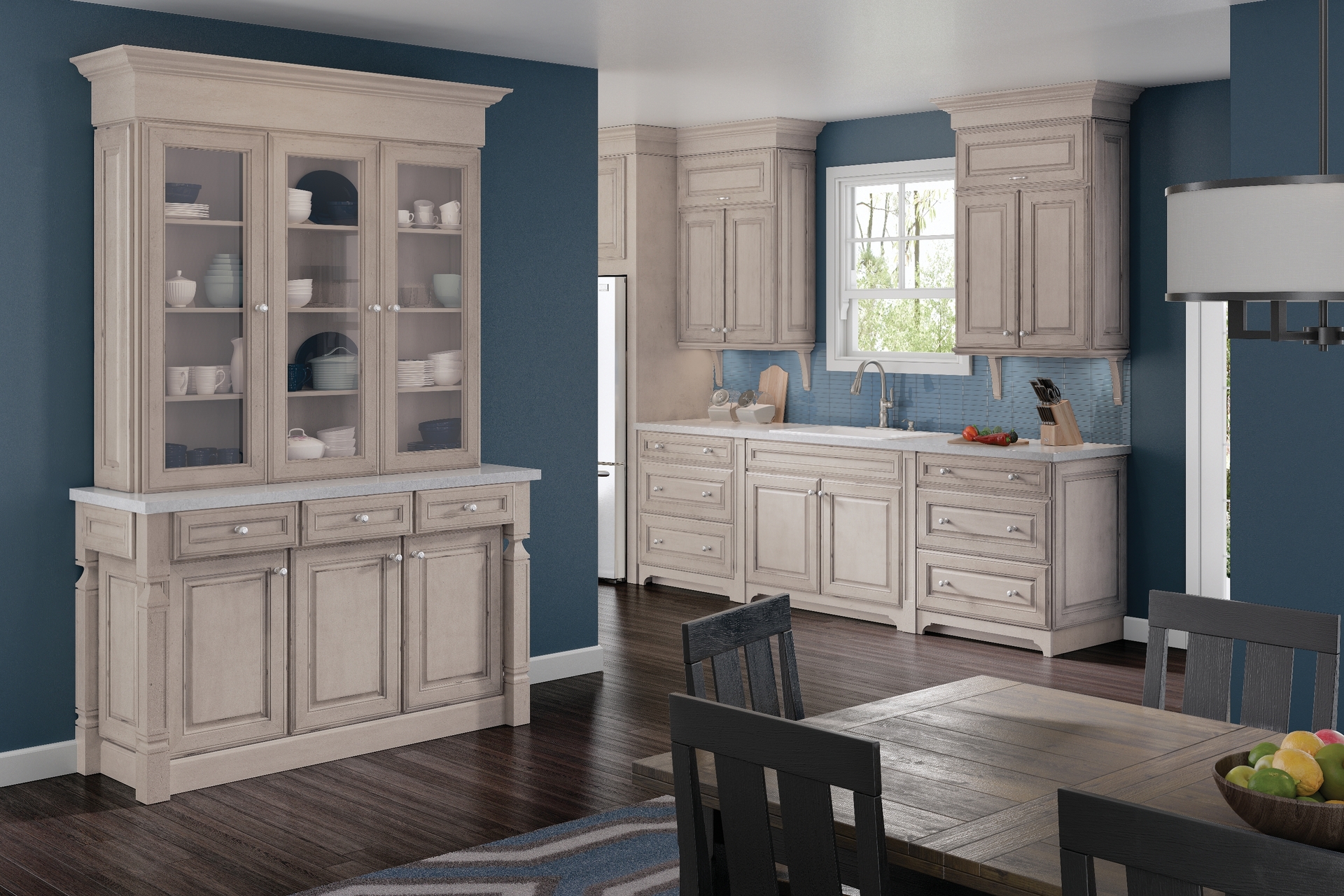 Cardell Kitchen Cabinets Jolina Maple In Aged Concrete