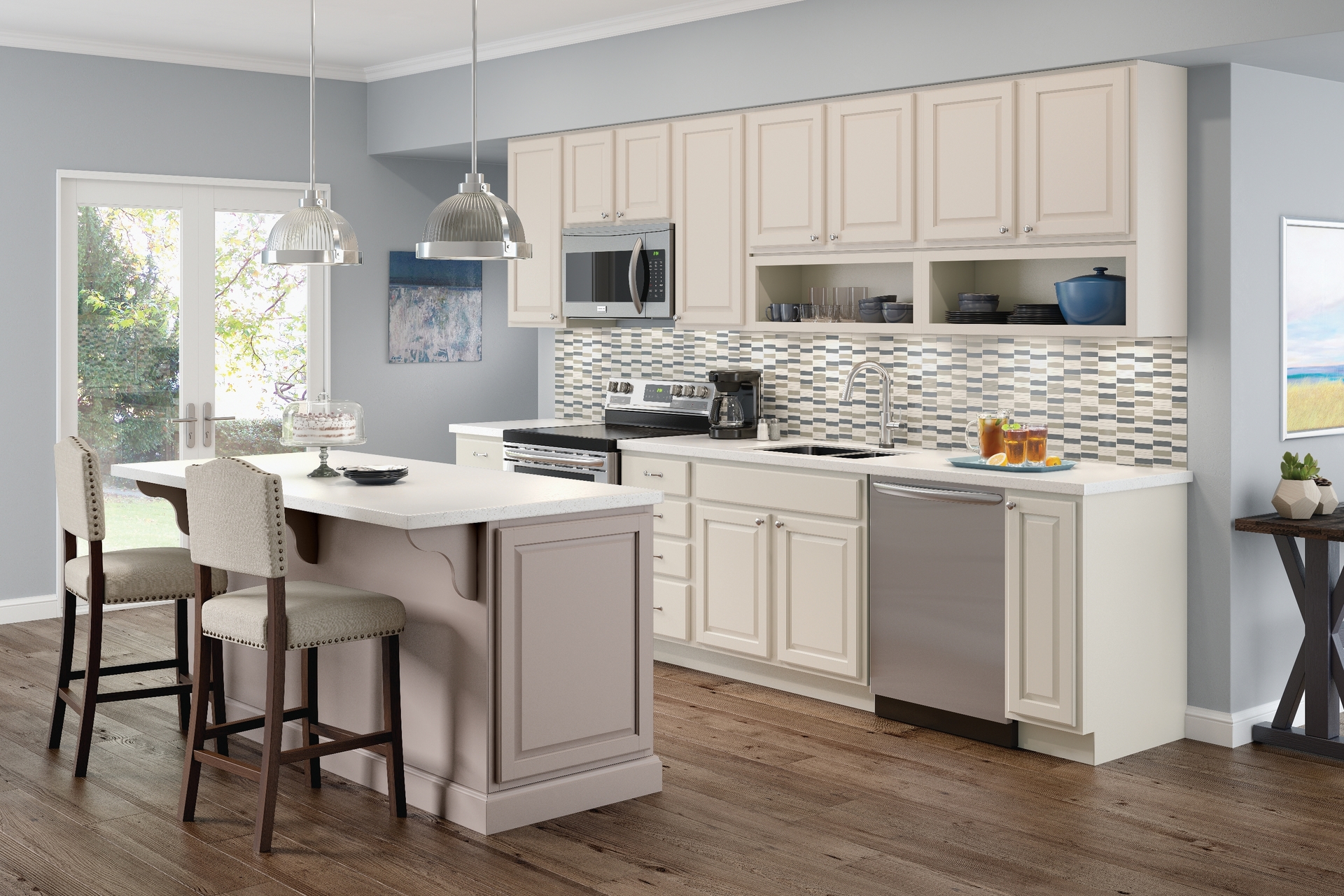 Cardell Kitchen Cabinets Sharon Hill Square In Moonshine