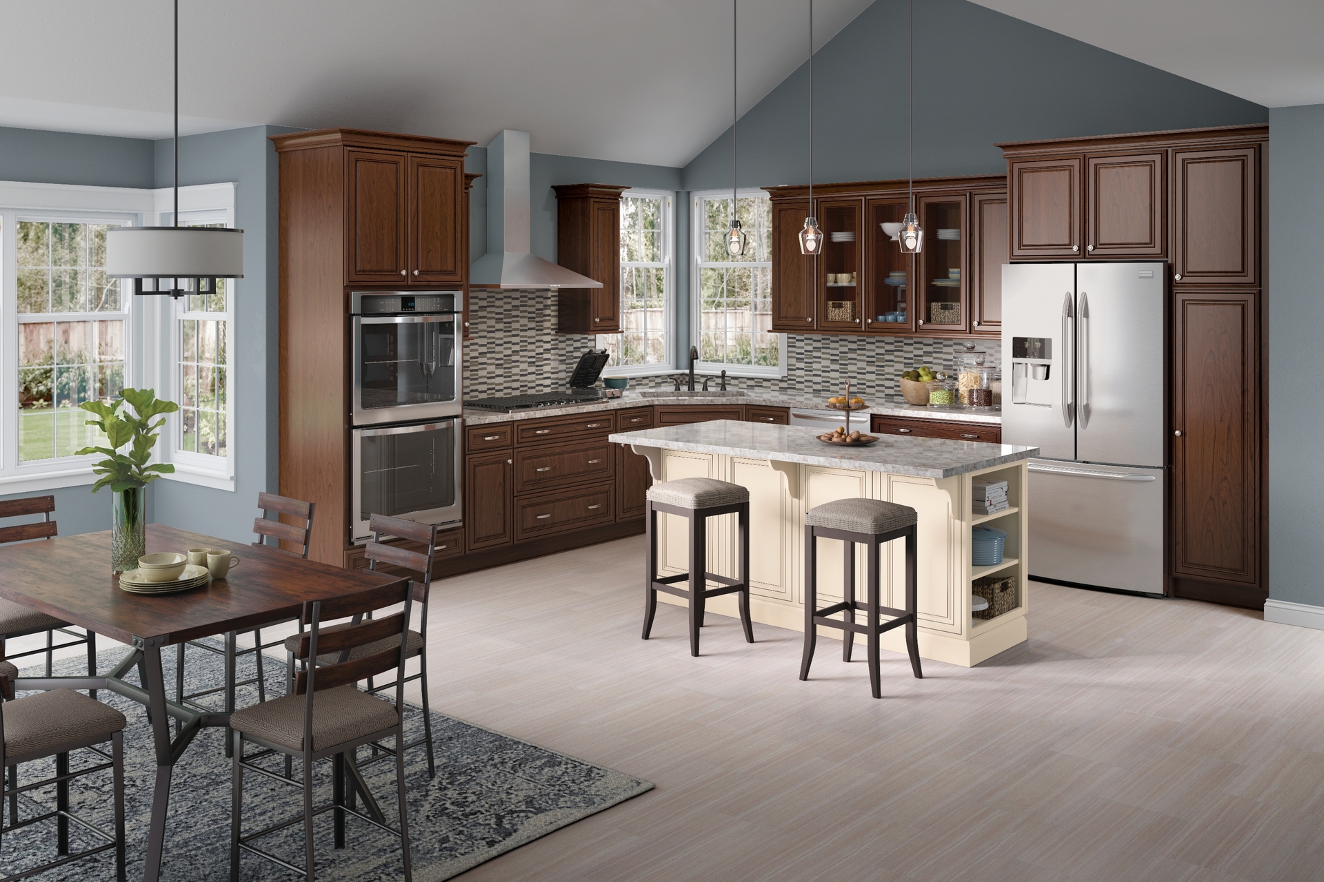 Cardell Kitchen Cabinets - Colfax Cherry in Chocolate with Ebony Glaze