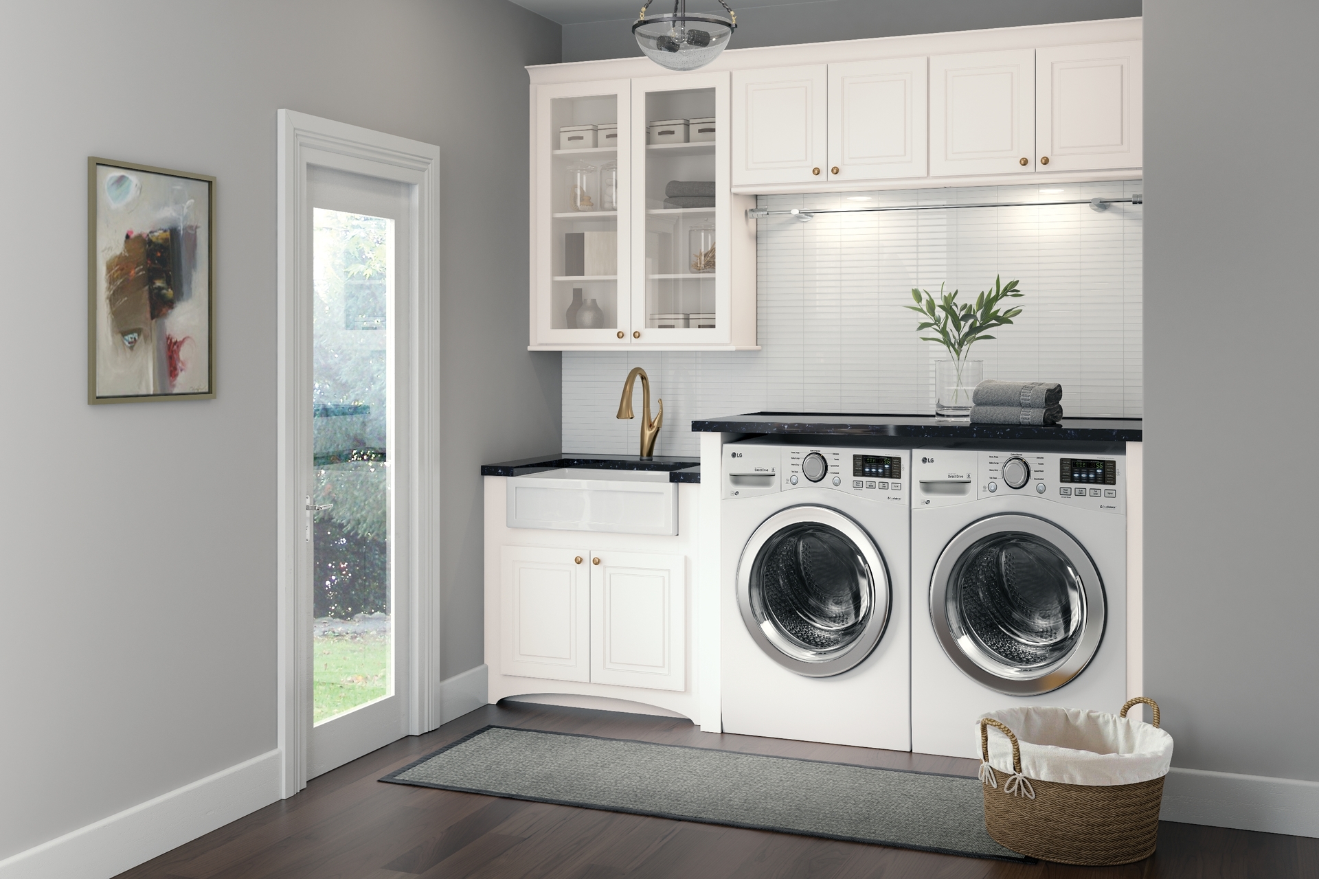 Cardell Kitchen Cabinets Stubben In White Laundry Room