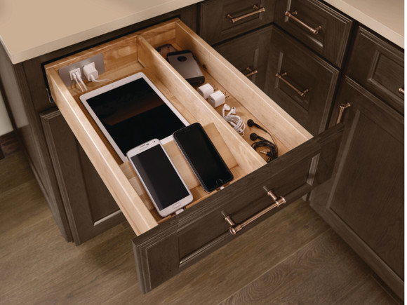 Cardell Kitchen Cabinet Accessories - Pegged Deep Drawer Organizer