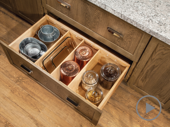 Roll-out Tray Divided Kit - Cardell Cabinetry