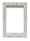 Small Size Plastic Inside Frame With Slots For Slide. Designed For Door With Rectangular Logo With Smooth Metal Bar On Vinyl Flap.