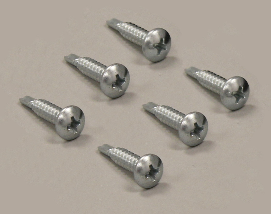 Aluminum Patio Plastic Door Frame Screws (Old Style) Set of 6 Screws