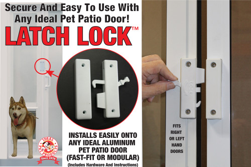 Pet Patio Door Latch-Lock (Color: White) - Ideal Pet Products