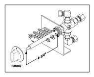 RPI  Tuttnauer Sterilizer Multi-Purpose Valve (Long Shaft) (OEM #CT810013), TUV025
