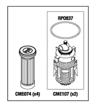 RPI DentalEz/Custom Air/Jun-Air/RamVac Oil-less Compressor PM Kit (OEM #004449), CMK194