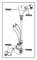RPI DentalEz Dental Vacuum Unit Water Control Assembly (2 HP) (OEM #64568197), VPA002