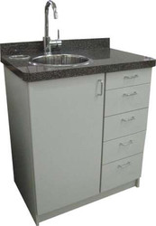 Heritage Essential Cabinet with Stainless Steel Sink & Faucet, HE-6