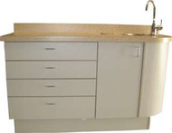 Heritage Il Side Unit with Radius End and Sink, HE II-7