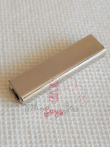 4x Straight edge 3.8cm(1 1/2") Strap Ends. Silver. Alloy Cast. High Quality. 