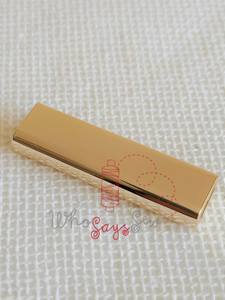 4x Straight edge 3.8cm(1 1/2") Strap Ends. Real Gold. Alloy Cast. High Quality. 