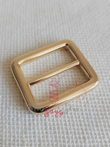 2x 2.5CM (1") LIGHT GOLD ALLOY CAST SLIDER(TRI-GLIDES)