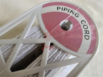 2 Metres Twisted Cotton Piping Cord in 2mm-9mm - White