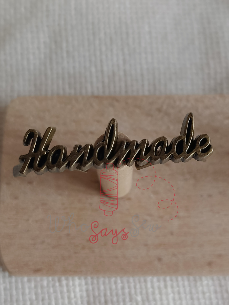 Metal Bag Label: Script Style Metal Bag Label: Script Style