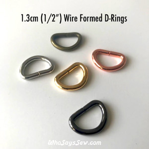 *BULK 50PCS* 1.3cm (1/2") Wire-Formed D-Rings in 6 High Quality NICKEL FREE finishes