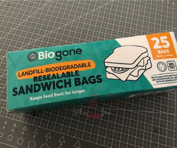 Biogone landfill Biodegradable Ziplock Sandwich Bags- 25 Bags/Box