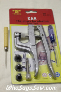 KAM Pliers+Awl for KAM Plastic Resin Snaps Sizes 14, 16 and 20