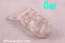 CLEAR KAM plastic resin dummy clips 2cm Who Says Sew 