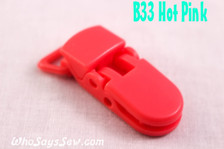B33 KAM plastic resin dummy clips 2cm Who Says Sew