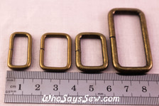 Wire Antique Bronze Rectangle Rings