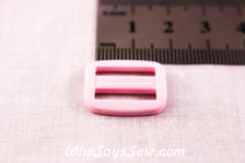 KAM Plastic Tri-Glides in Pastel Pink 1.5cm 