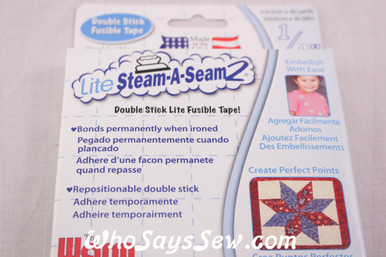 Steam-A-Seam 2 Lite 1/4" (6mm)x 40 Yds Double-Sided Fusible Adhesive Tape