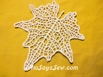 Cotton Lace Motif in Snow& Natural White (s031)
