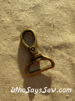 2x Top-Quality 2cm (3/4) OR 2.5cm(1) Swivel Snap Hooks in Antique Brass