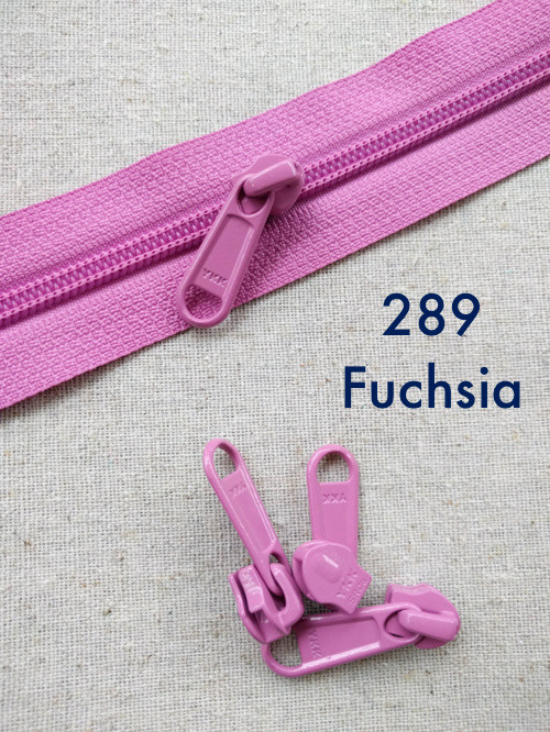 YKK Long Pull Continuous SIZE 5 RC Nylon Coil/Polyester Chain Zipper in