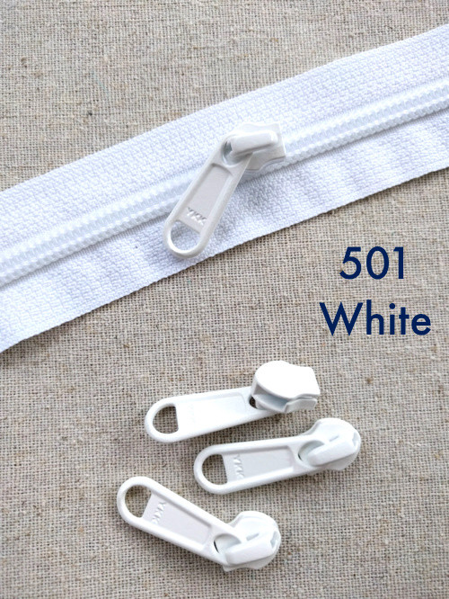 YKK Long Pull Continuous SIZE 5 RC Nylon Coil/Polyester Chain Zipper in