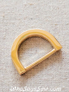 5x 2cm(3/4") REAL GOLD Plated Alloy D Rings- "Classy"