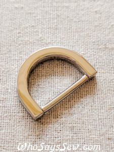 5x 2cm(3/4") Shiny Nickel Plated Alloy D Rings- "Classy"