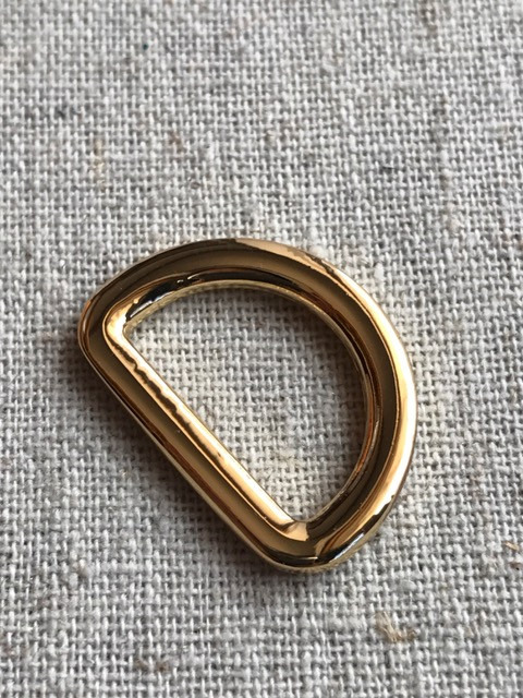 5x REAL GOLD Flat Alloy Cast D-Rings in 1.6cm (5/8