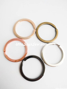 2.8cm (1.1") Round Flat Split Rings in 5 Finishes. Great Quality.