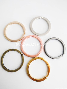 3.3cm (1.3") Round Flat Split Rings in 6 Finishes. Great Quality.