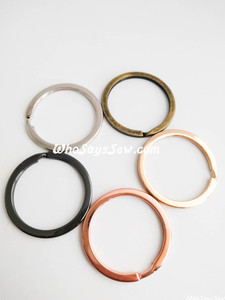 3.5cm (1.4") Round Flat Split Rings in 5 Finishes. Great Quality.