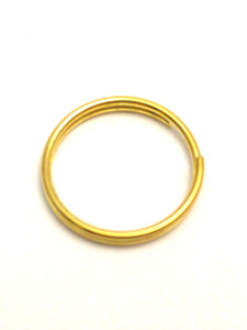 20x 1.6cm Round Split Rings in Gold. Thin Wire.
