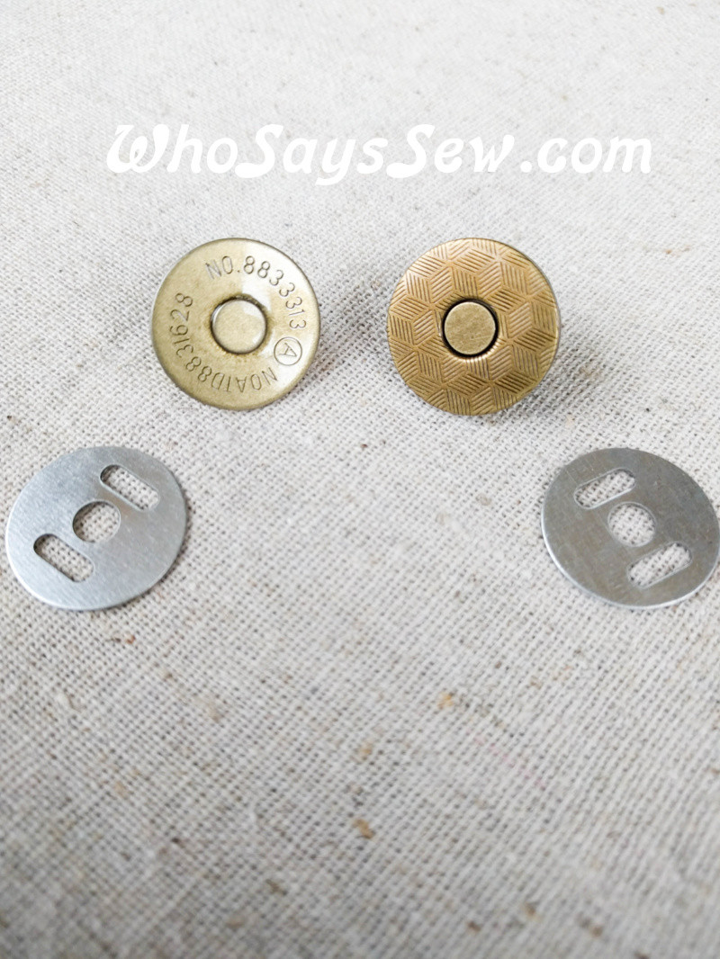 18mm regular thickness magnetic snaps in nickel finish