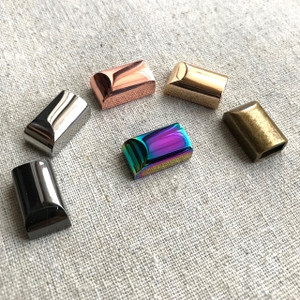 Zipper/Cord Ends. Rainbow Iridescent, Silver, Rose Gold, Antique Brass and Light Gold. High Quality. 