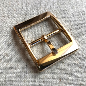 4x REAL GOLD 2.5cm/1" Pin Buckles. High Quality.