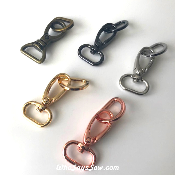 *BULK 50 SETS* x 1.9cm (3/4") Swivel Snap Hooks and DRings in 6 High