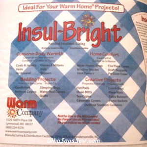 Half Metre x Insul-Bright Needled Insulated Lining/Interfacing. 55cm/22.5" Wide.