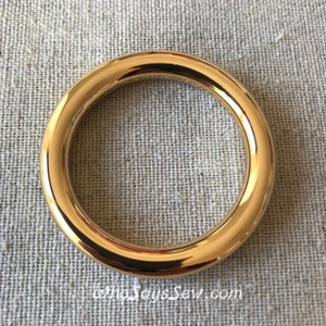 3.2cm (1 1/4") Alloy Round Edge O-Rings in Real Gold