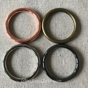 3.8cm (1 1/2") Alloy Round Edge O-Rings in Rose Gold, Silver, Gunmetal and Antique Brass