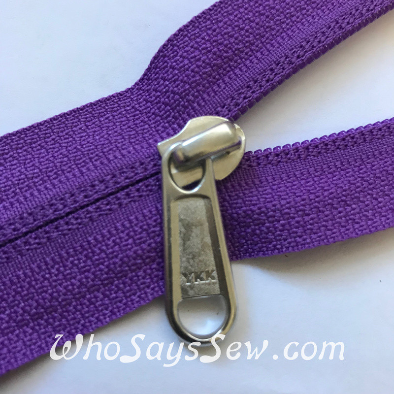 A PAIR OF YKK REVERSE SIDE LONG ZIPPER PULLS FOR YKK SIZE 5 RC NYLON